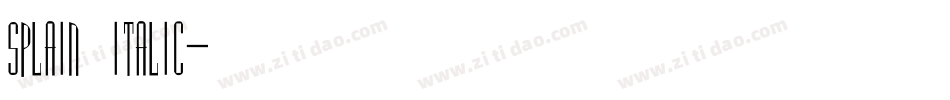 Splain Italic字体转换